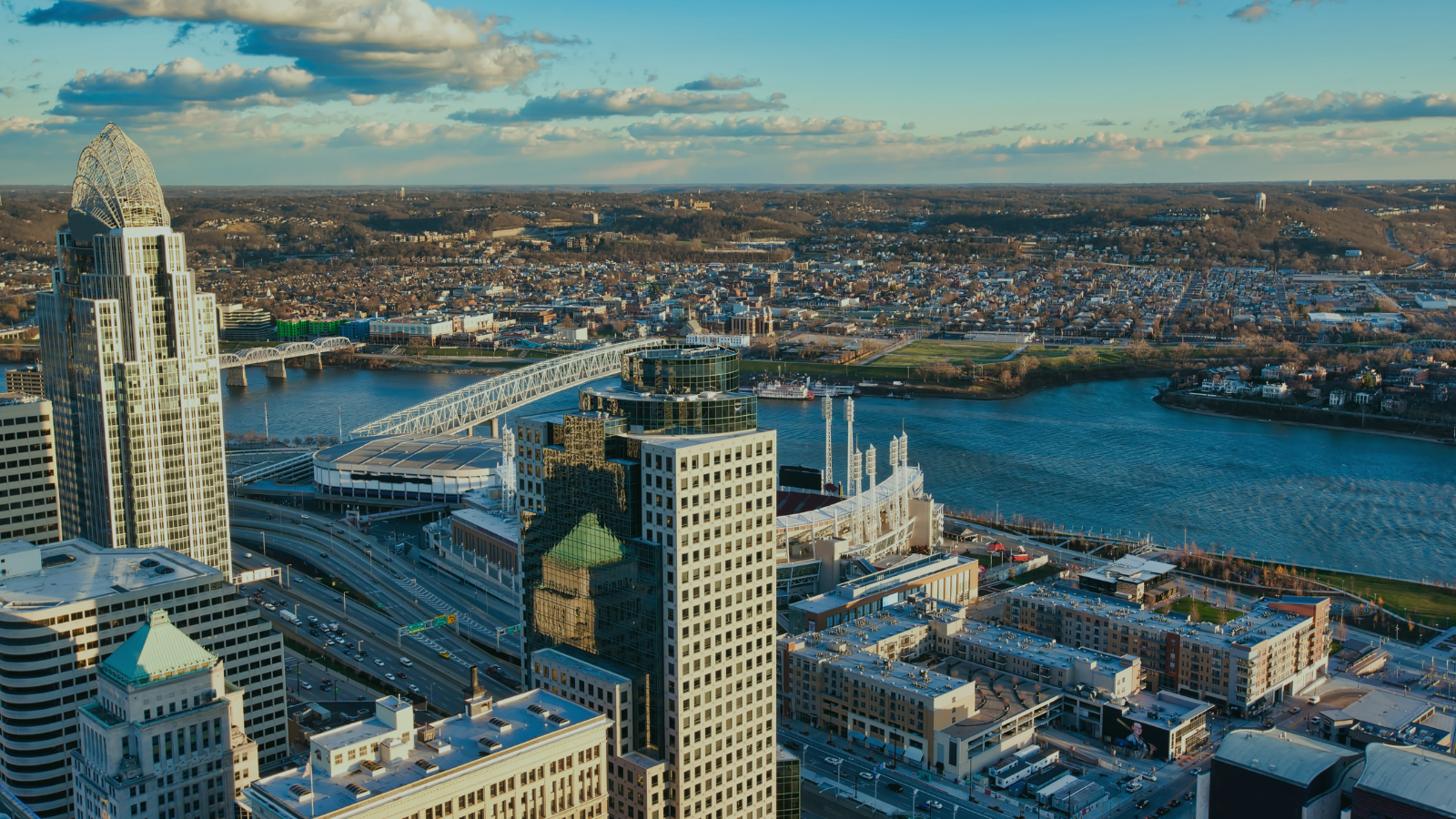 Aerial of Homes in Greater Cincinnati during the 2026 spring real estate market